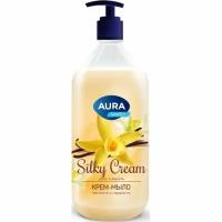 Жидкое крем-мыло Aura Silky Cream Шелк и ваниль, 1 л