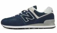 Кроссовки New Balance 574, демисезон/лето, натуральная кожа, полнота D, размер RU 42 / EU 42.5 / US 9 синий