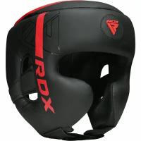 Боксерский шлем RDX F6 S черный/красный мат