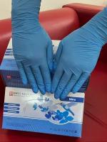 Перчатки одноразовые медицинские смотровые нестерильные Basic нитриловые неопудренные, Ultra, 200 штук, цвет голубой, размер XL