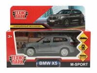 359073 Машина мет. BMW X5 M-SPORT 12 см, дв, багаж, инерц, мокрый асфальт, кор Технопарк в кор.2*36ш