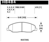 Колодки тормозные HB484N.670 HAWK HP Plus