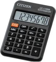 Калькулятор карманный Citizen LC-110NR, 8 разр, питание от батарейки, 58*88*11мм, черный