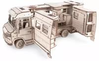 Конструктор 3D деревянный Lemmo Пикник (Домик для кукол на колесах)