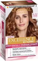 L'Oreal Paris Excellence стойкая крем-краска для волос, 6.32 золотистый темно-русый, 270 мл