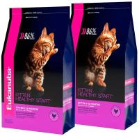 EUKANUBA KITTEN HEALTHY START для котят с птицей (0,4 + 0,4 кг)