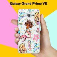 Силиконовый чехол на Samsung Galaxy Grand Prime VE Дельфин и русалка / для Самсунг Галакси Гранд Прайм ВЕ Дуос