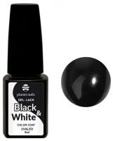 Planet nails Гель-лак Black&White, 8 мл, 443