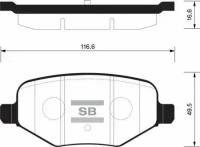 Колодки тормозные задние Sangsin Brake SP1621