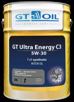 GT OIL 8809059407943 Масло моторное синтетическое всесезонное GT Ultra Energy C3, SAE 5W-30, API SM, SN/CF, 20 л