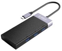 USB-концентратор Type-C 10 в 1, 1xHDMI, 1xVGA, 1xUSB3.0, 2xUSB2.0, 1xPD, 1xRJ45, 1xSD, 1xTF, 1x3,5 мм аудио, Orico MDK-10P, черный [ORICO-MDK-10P-BK-BP]