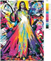 Картина по номерам T793 "Арт Иисус-флуоресцентные цвета" 40x60