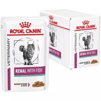 Влажный корм для кошек Royal Canin Renal с рыбой (в соусе) 12шт