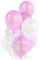 Воздушные шары латексные Riota Котенок Принцесса, С Днём рождения, 30 см, набор 15 шт
