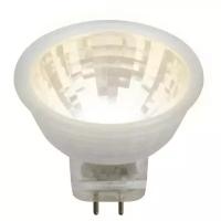 Светодиодная лампа Uniel LED-MR11-3W/WW/GU4/220V GLZ21TR 220V. Прозрачная. Теплый белый свет (3000K). Картон. ТМ