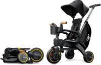 Велосипед детский складной DOONA LIKI Trike S5 с родительской ручкой, трехколесный с 10 мес. Цвет: Nitro Black, черный