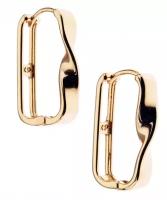 Серьги кольца длинные xuping jewelry бижутерия под золото сережки женские подарок