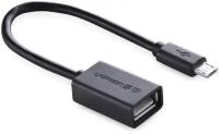 Аксессуар Ugreen Premium OTG USB - Micro USB Black UG-10396