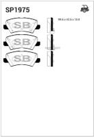 Колодки тормозные задние SP1975 Sangsin Brake SP1975