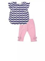 Комплект одежды Mini Maxi для девочек, легинсы и футболка, повседневный стиль