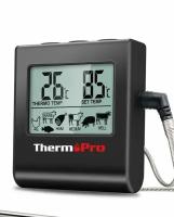 Кухонный цифровой термометр с щупом Thermopro TP-16, черный