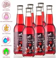 Напиток газированный "Лимонад вишневая кола" без сахара / Lemonardo Cherry Cola, стеклянная бутылка 330 мл, 6шт