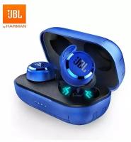 JBL T280TWS PLUS шумоподавление ENC. Настоящая беспроводная TWS Bluetooth-внутриканальная гарнитура. Цвет синий.