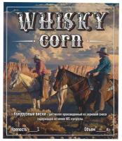 Этикетка для бутылок самоклеящаяся "WHISKY CORN" 85*100 мм, 25 шт