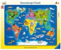 Ravensburger Пазл "Карта мира с животными", 30 эл R06641