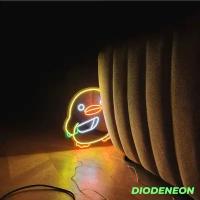 DIODENEON / Неоновый светильник - Утка с ножом 30x30 см