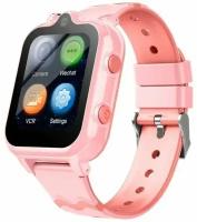 Детские смарт часы Smart Baby Watch D35 4G, Wi-Fi, с кнопкой SOS, GPS геолокацией, видеозвонком и прослушкой (Розовый)