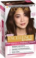 L'Oreal Paris Excellence стойкая крем-краска для волос, 4.02 пленительный каштан, 192 мл