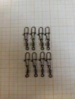 карабин с вертлюгом рыболовные Fishing swivels 8шт 23кг CR003 # 5 size