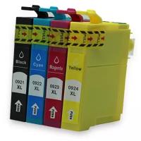 Комплект картриджей T0925 (T0921 T0922 T0923 T0924), 4 цвета: голубой, пурпурный, желтый, черный, для струйного принтера Epson, совместимый