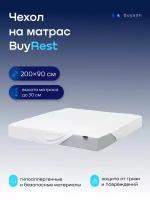 Чехол на матрас buyson BuyRest 90х200 см, непромокаемый