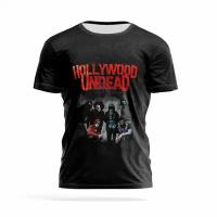 Футболка мужская 3D / Hollywood Undead / Рок / Hollywood Undead Голливудская нежить