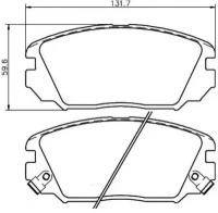 Колодки тормозные дисковые передн HY Sonata 2 Mando MPH33
