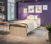 Кровать столплит Кито СБ-2227 для детской комнаты, с ортопедическим основанием, без матраса, дуб сонома, 80х200 см