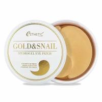 Esthetic House Hydrogel Eye Patch Gold & Snail Патчи гидрогелевые для глаз с экстрактом муцина улитки и золота 60 шт 84 гр