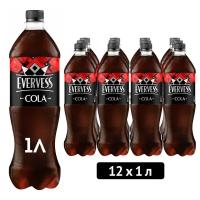 Газированный напиток Evervess Cola, 1 л, пластиковая бутылка, 12 шт