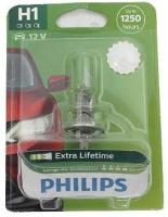 Лампа галогенная H1 12В- 55W (P14,5s) LongLife EcoVision блистер (1шт) (Philips)