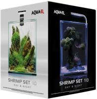 Aквариум AQUAEL SHRIMP SET DAY&NIGHT 10 белый (10 л), с оборудованием