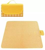 Коврик-сумка для пикника/пляжа/туризма складной водонепроницаемый 200*200 см (жёлтый)