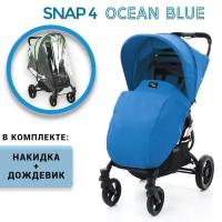 Прогулочная коляска Valco Baby Snap 4, Ocean Blue, накидка + дождевик в комплекте