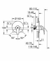 Смеситель для душа GROHE Start Curve однорычажный, хром (29114000)