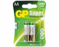 Батарейки алкалиновые GP GP15A-UE2 Super AA LR6 1,5В 2шт