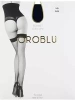 Чулки в классическую сетку Oroblu Tricot Bas, S/M, black