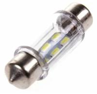 Лампа светодиодная Skyway S08201179 C5W 12V T11, 6 SMD, с цоколем 36мм, 1-конт, белая, 1