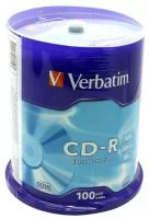 Диск Verbatim CD-R 700Mb 52x DataLife+ Cake Box (100шт)