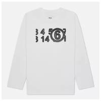 Мужской лонгслив Maison Margiela MM6 Big Logo Oversized белый, Размер L